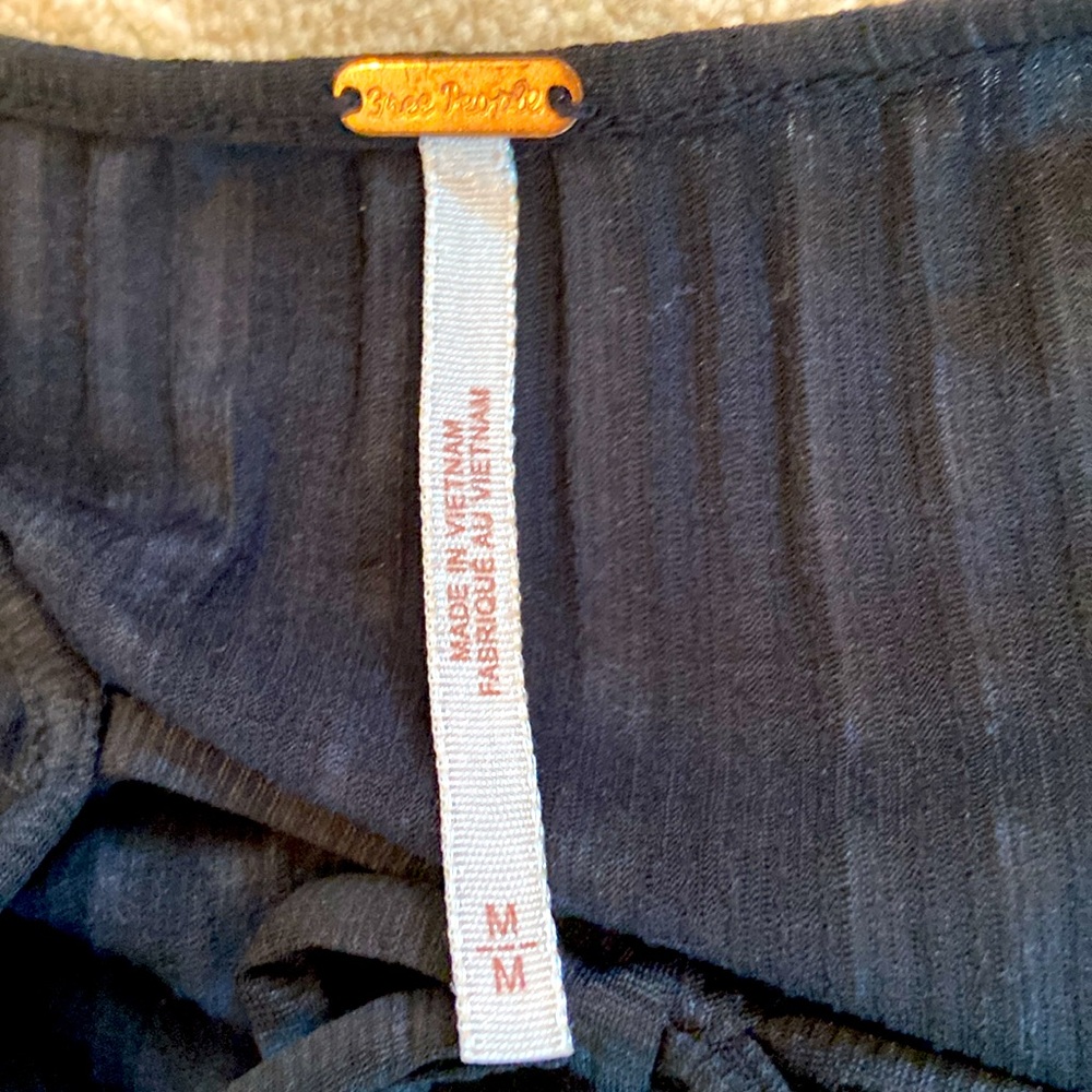 Free People Can't Help It Plisse Black Bell Sleeve Mini Dress Size
Medium - Picture 9 of 9